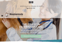 Tablet Screenshot of meadowlandsvet.vetmatrixbase.com